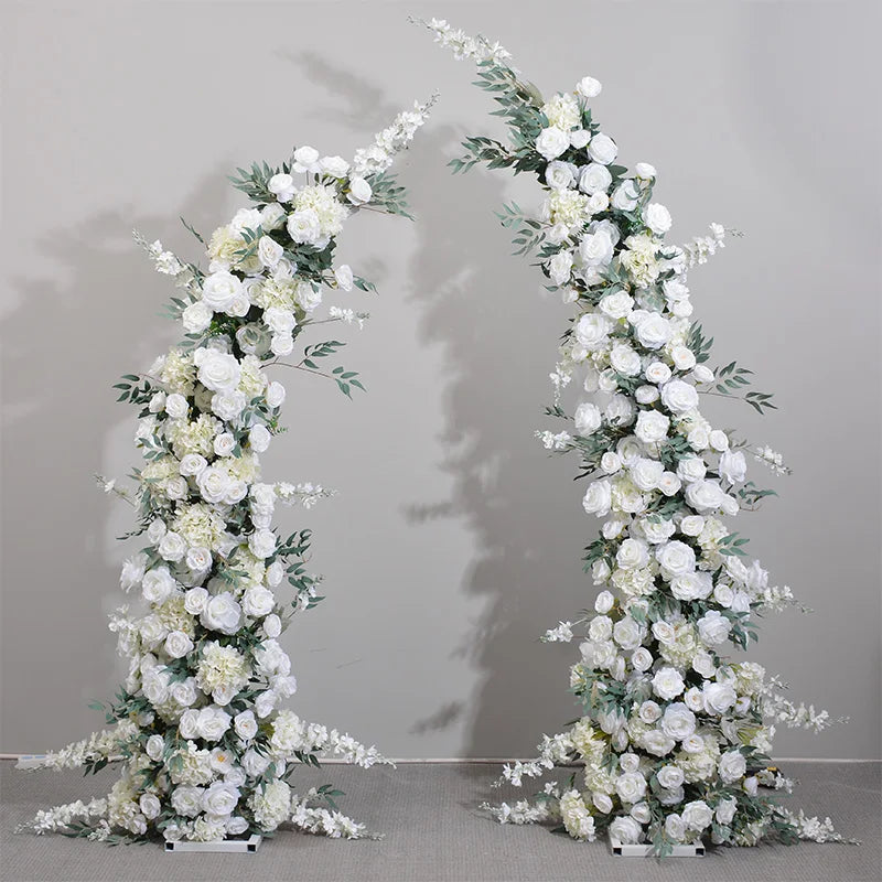 Y-Q015 New Artificial Flower Arch Backdrop Wedding Silk Rose Flower Decorative Arch Flower for Wedding Decoration