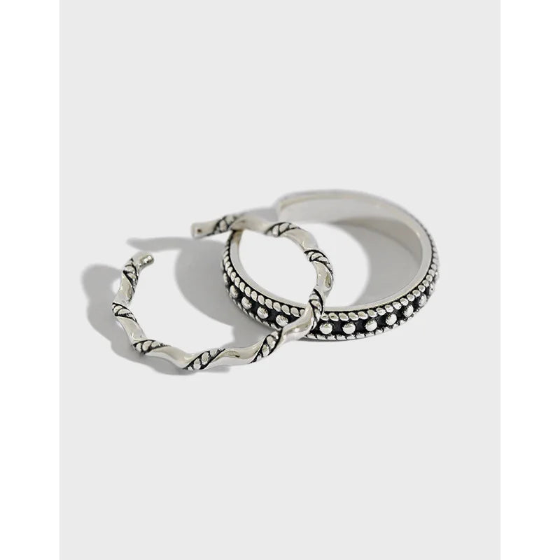 New Fashion Classic Design S925 Sterling Silver Twist Vintage Ring for Women AR776
