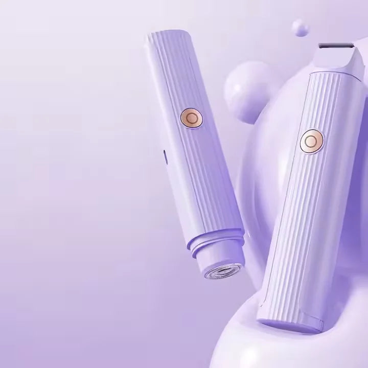 2-in-1 Dual-head Electric Hair Remover Painless Hair Removal for Armpit and Pubic Hair Trimming