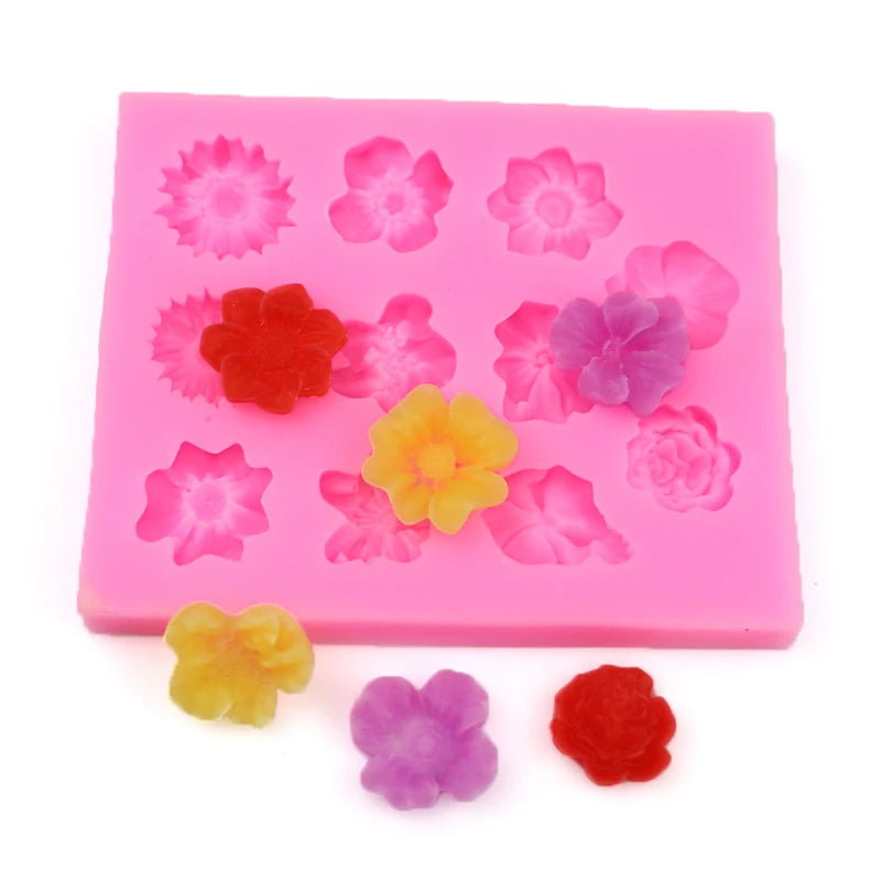 XGY-327 Kitchen Baking Rose Flower Custom Decorating Tools Fondant Silicone Mold