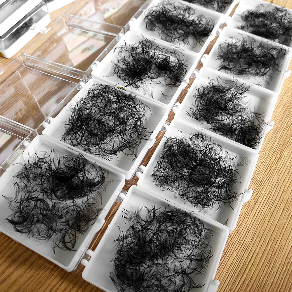 Abonnie 14D 16D 18D Wholesale Promade Loose Fans 0.05 Pre Made Fans Volume Pointy Base Promade Lash Extension Fans
