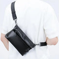 MARRANT Casual Multifunctional Men's Leather Messenger Bag Soft Genuine Leather Clutch Bag Leather Shoulder Crossbody Bag Men