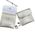 Custom Snap Gold Leather Jewelry Pouch with Button Jewelry Pouch Packaging for Earring Necklace Bracelet