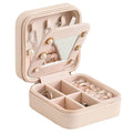 Portable Travel Leather Jewelry Organizer with Mirror Many Colors Available-for On-the-Go Storage