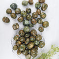 Hot Sale Natural Gemstone Polished Rhyolite Rainforest JasperTumbled Stone for Decoration