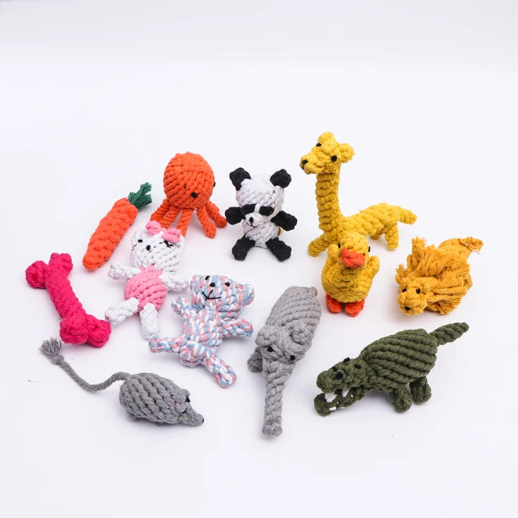 Dog Squeaky Toy Interactive Rope Rope Toy for Small Medium Large Breeds Durable Dog Chew Toy