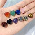 Wholesale Natural Stone Rose Quartz Amethyst 1.5 cm Mini Crystal Heart for Pendant