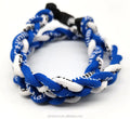 Wholesale Braided Blue and White Baseball Necklace Titanium Rope Braided Sport 3 Rope Necklace
