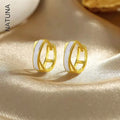 Natuna Latest Collection Designer Fashion Sterling Silver Earrings 925 Silver Hoop Pendientes for Travel