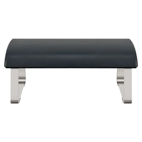 Customizable Logo Black Round Nail Art Salon Manicure Pedicure Soft PU Leather Stainless Steel Arm Foot Rest Pillow with Stand