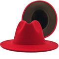 X1667 Graffiti Fedora Hat Designer's New Wholesale Cloche Style Gradient Felt Wide Brim Tie Dye for Outdoor Winter
