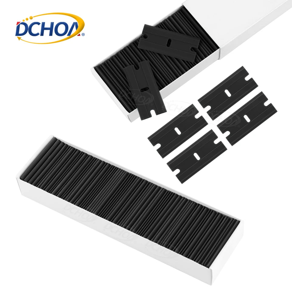 DCHOA Double-Edged Plastic Scraper Blades for Glass Customized OEM ODM Removal Decals Stickers Adhesive Labels