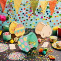 Unfinished Eco-friendly Plywood Easter Graffiti Egg Basket 10.5x12cm for Party Decorations
