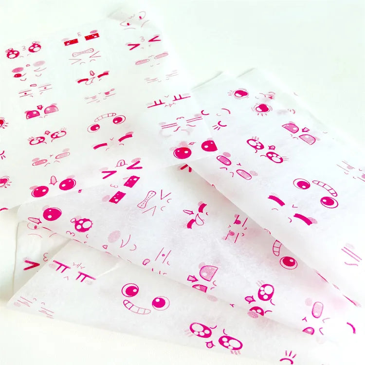17GSM White Pink Floral Tissue Paper Wholesale Custom Logo Custom Tissue Paper with Logo Customized for Fruit Clothing Packaging