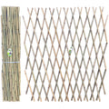 Natural Handmade Heat Treated Expandable Bamboo Garden Yard Fence with Bamboo Stakes Easily Assembled Customizable Dimensions