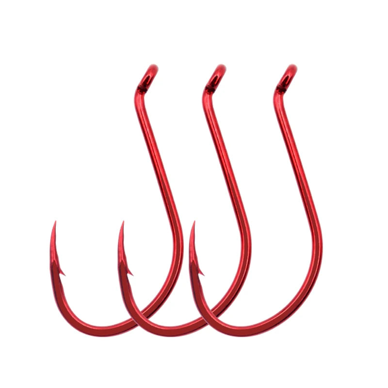 New Red Improved Taidao Fishing Hook with Barb Hairpin Fishing Lacquered Tube Fishing Gear