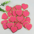 Custom Towel Embroidered Letter No Minimum Embroidery Chenille Heart Patch with Factory Price