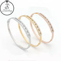 Wholesale 316L Stainless Steel Bracelet for Women 18K Gold Plated Crystal Jewelry Popular Fashion Charm Bracelet