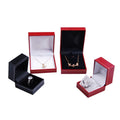 High-grade Leather Box Gold Trimmed Pattern Jewelry Box PU Leather Jewelry Boxes
