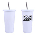 Custom Regular Tumbler with Straw Coated Vacuum Insulated Stainless Steel Tumbler Cups Coffee Mugs Travel Mug Stainless Steel
