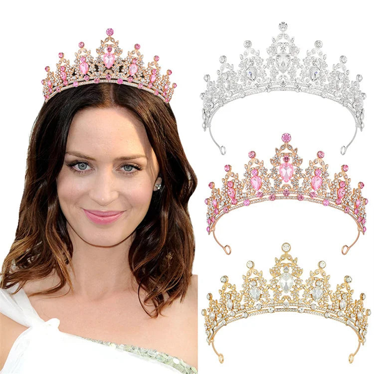 Wholesale Fashion Headwear Hair Accessories Party Headbands Bride Crystal Crown Pageant Crown