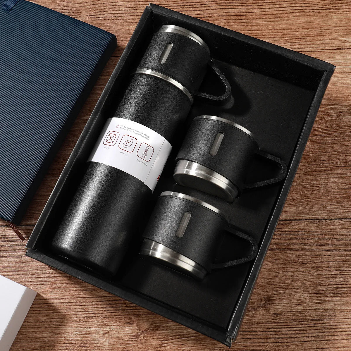 500ML 304 Stainless Steel Vacuum Insulated Bottle Gift Set Office Business Style Coffee Mug Thermos Bottle Portable