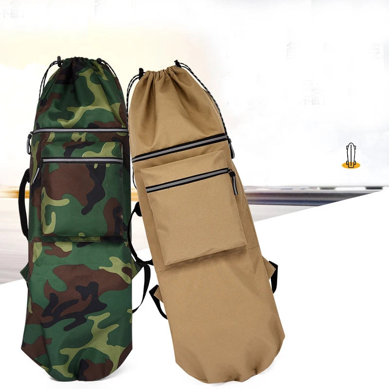 Foldable Skateboard Carry Bags for Travel Drawstring Skateboard Backpack Bag With Adjustable Strap