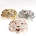 Hot Sale Inner Size 40mm Stainless Steel Customized Leopard Head Western Name Plate Belt Buckle