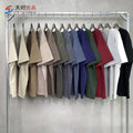 Wholesale 385G Heavy Cotton Men's T-Shirt Fashion Brand's Custom Logo Printed Solid Color Loose Fit Short Sleeve Oversized