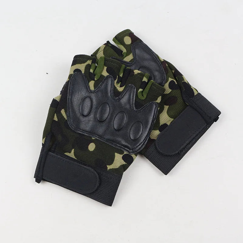 Tactical Half-Finger Gloves Outdoor Non-Slip Bike Motorcycle Gloves for Men