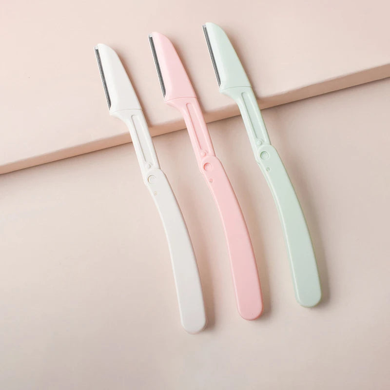 Folding Eyebrow Razor Sharp Blade Shaver Knife Dermaplaning Facial Eyebrow razor Trimmer for Women
