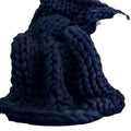 Chunky Knitted Blanket Handwoven Thick Yarn Throw for Sofa & Bedroom Decor