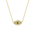 Wholesale Trendy Blue Evil Eye Necklace 18k Gold Plated 925 Sterling Silver Necklace Evil Eye Necklace for Women