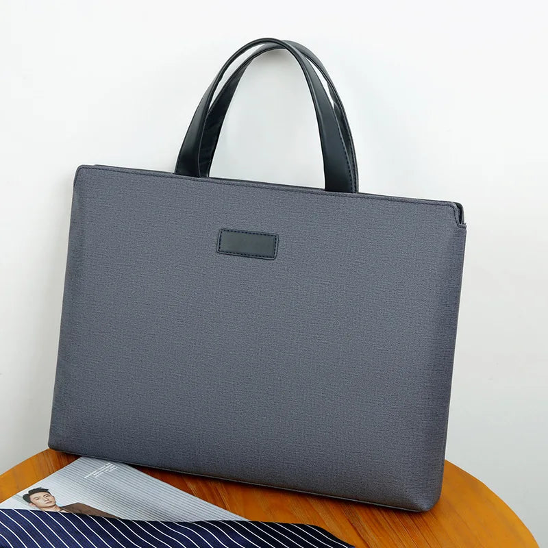Hot Business Briefcase Protective Zipper Closure Felt Laptop Bag with Leather Handle