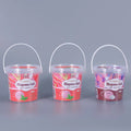 Empty Round Transparent Plastic Bucket Pail for Yogurt Ice Cream Packaging With Lid