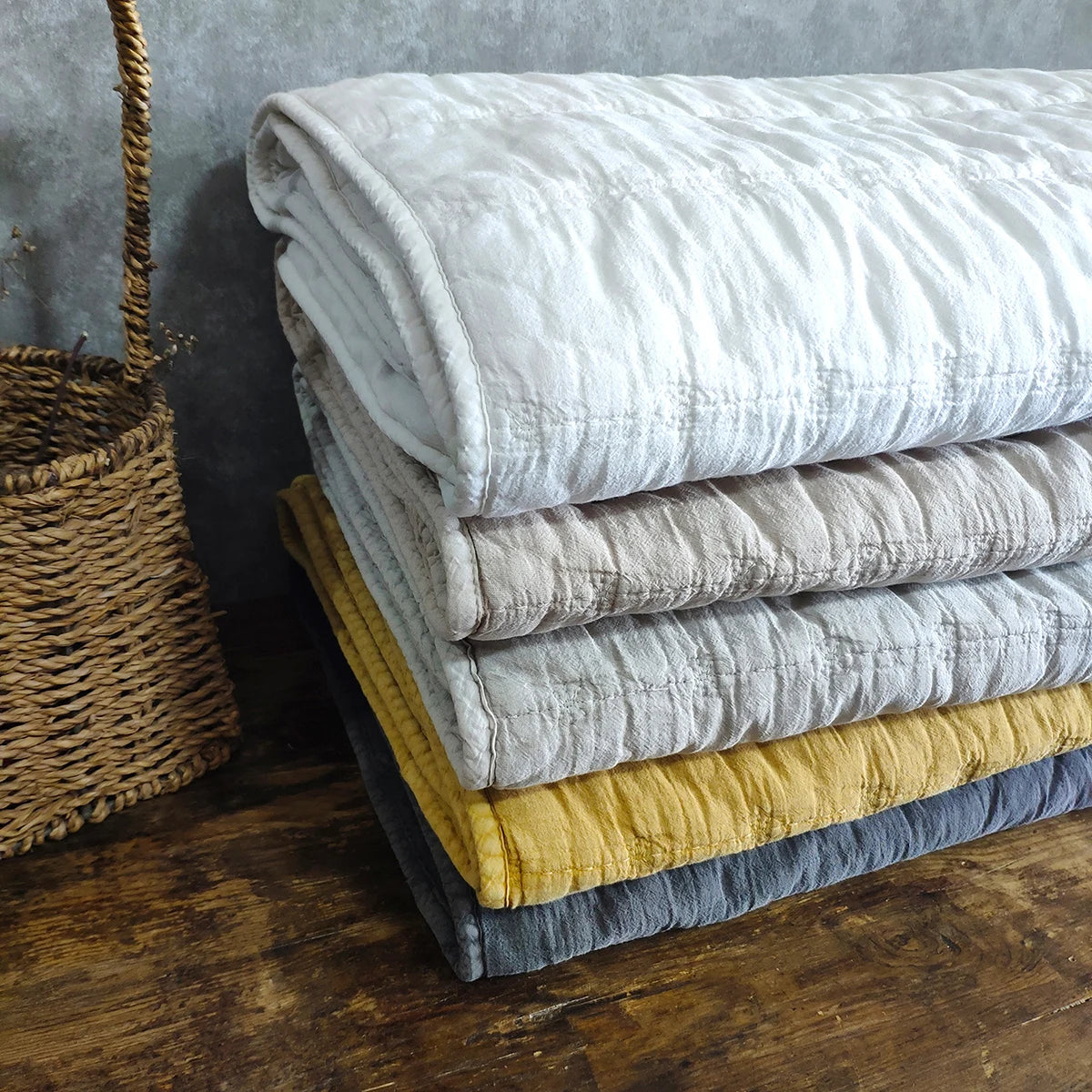 Stone Washed Summer Quilt Set Cotton Quilt Set Bed Quilt Set Bedspreads Coverlets Cotton Bedspreads for Bed