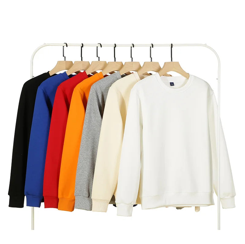 ESW-039 Blank Cotton Unisex Fleece Fabric 500 GSM Graphic Logo Print Embroidered Oversized Plain Custom Crewneck Men Sweatshirts