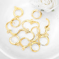 DIY Semi-finished Earrings Accessories Handmade Material Ear Fins Clips Copper Plated Gold Jewelry C-shaped Round Earring Hooks