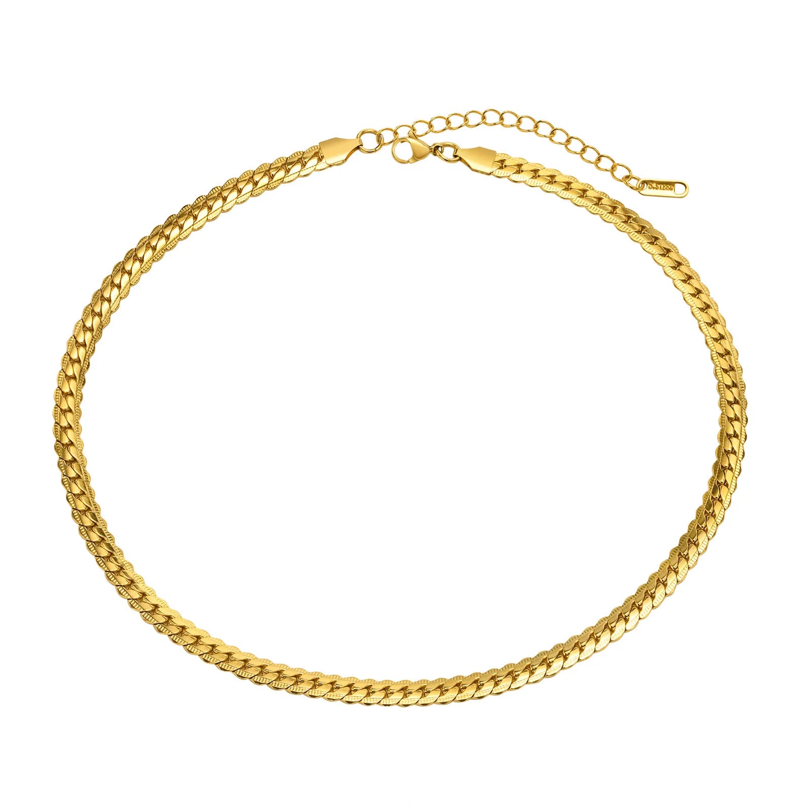 Stainless Steel 18k Gold Plated Minimalist Fashion Jewelry Chocker Necklaces for Women Wholesale