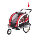 2-in-1 Double Child Baby Bike Trailer Jogger Stroller