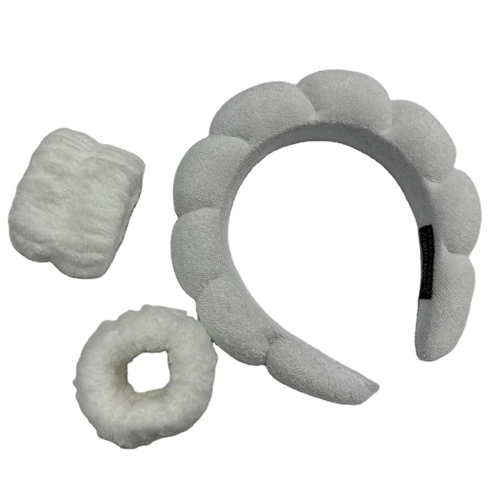 Spa Headband Sponge & Terry Towel Sponge Head Band