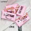 Hot Design Key Chain Luxury Pink Lash Box Packaging Wholesale Luxury Lash Book Set Custom Lash Box With Chain Handle