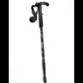 Black Color T Style Handle Aluminum Alloy Three-section Shock-absorbingtrekking Pole Outdoor Walking Stick Hiking Supplies
