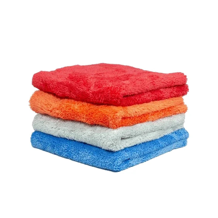 390GSM Edgeless Coral Velvet Absorbent Towel Car Cleaning Towel with No Trace 40*40cm