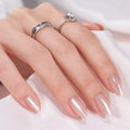 BTArtbox Short Almond Luxury Artificial Fingernails Soft Gel Cat Eye Press on Nails Wholesale Fake False Nails Set With Glue