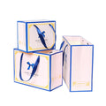Wedding Bridesmaid Return Gift Biodegradable Craft Packaging Bag with Blue Ribbon