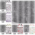 New 12 Square Nail Printing Steel Plate Nail Art Heat Transfer Printing Template Steel Plate Nail Stamper Printing Plate