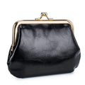 Vintage Style Elegant Design Ladies Top Layer Genuine Leather Coin Purse Mini Wallet Card Holders
