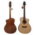Wholesale Price Gloss Finish Aiersi Brand Cutaway All Solid Mahogany Body Steel String Solo Acoustic Guitar