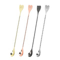 Wholesale 304 Stainless Steel Thread Spoon 12inch Bar Spoon Long Handle Milk Coffee Cocktail Stir Spoons Japanese Style